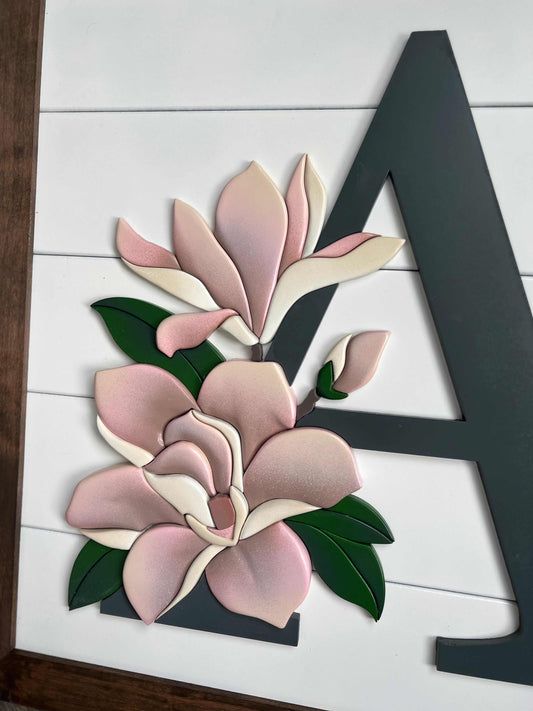 Magnolia Letter Sign - Evergreen Artisan