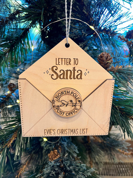 Letter to Santa Ornament - Evergreen Artisan
