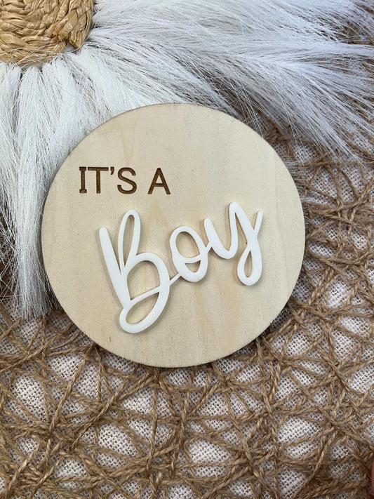 Gender Reveal Sign - Evergreen Artisan