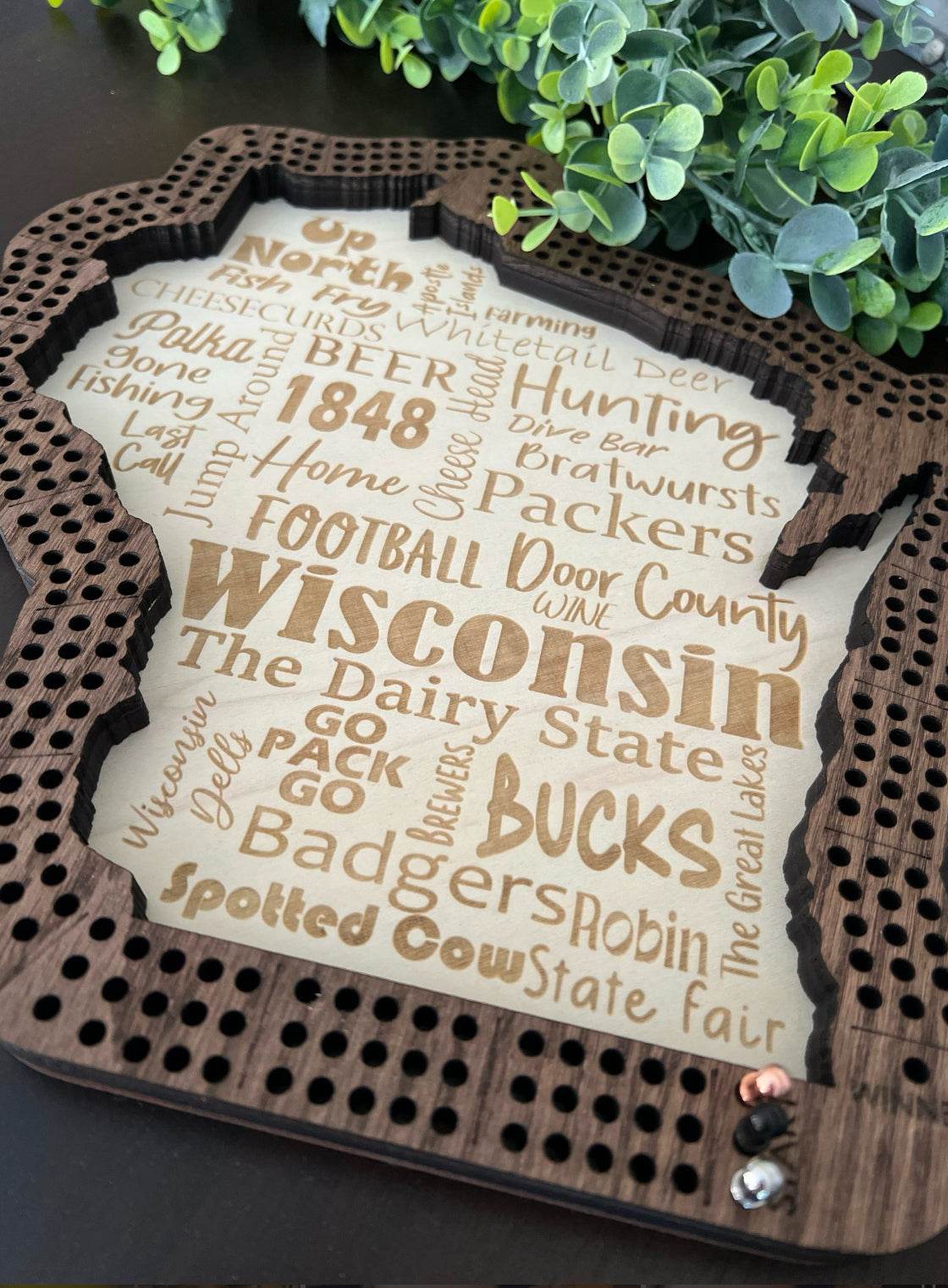 Wisconsin Cribbage Board Game - Classic Family Fun and Strategy - Evergreen Artisan