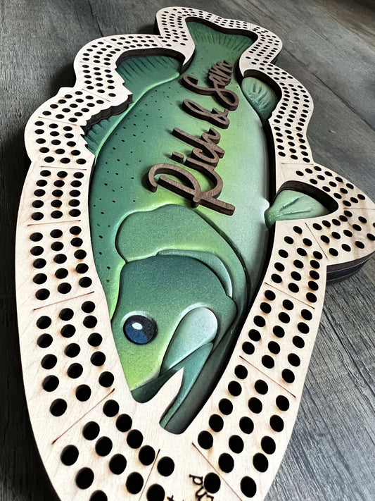 Custom Cribbage Board - Evergreen Artisan