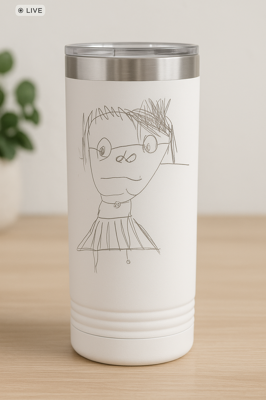 Hand drawn personalized tumbler