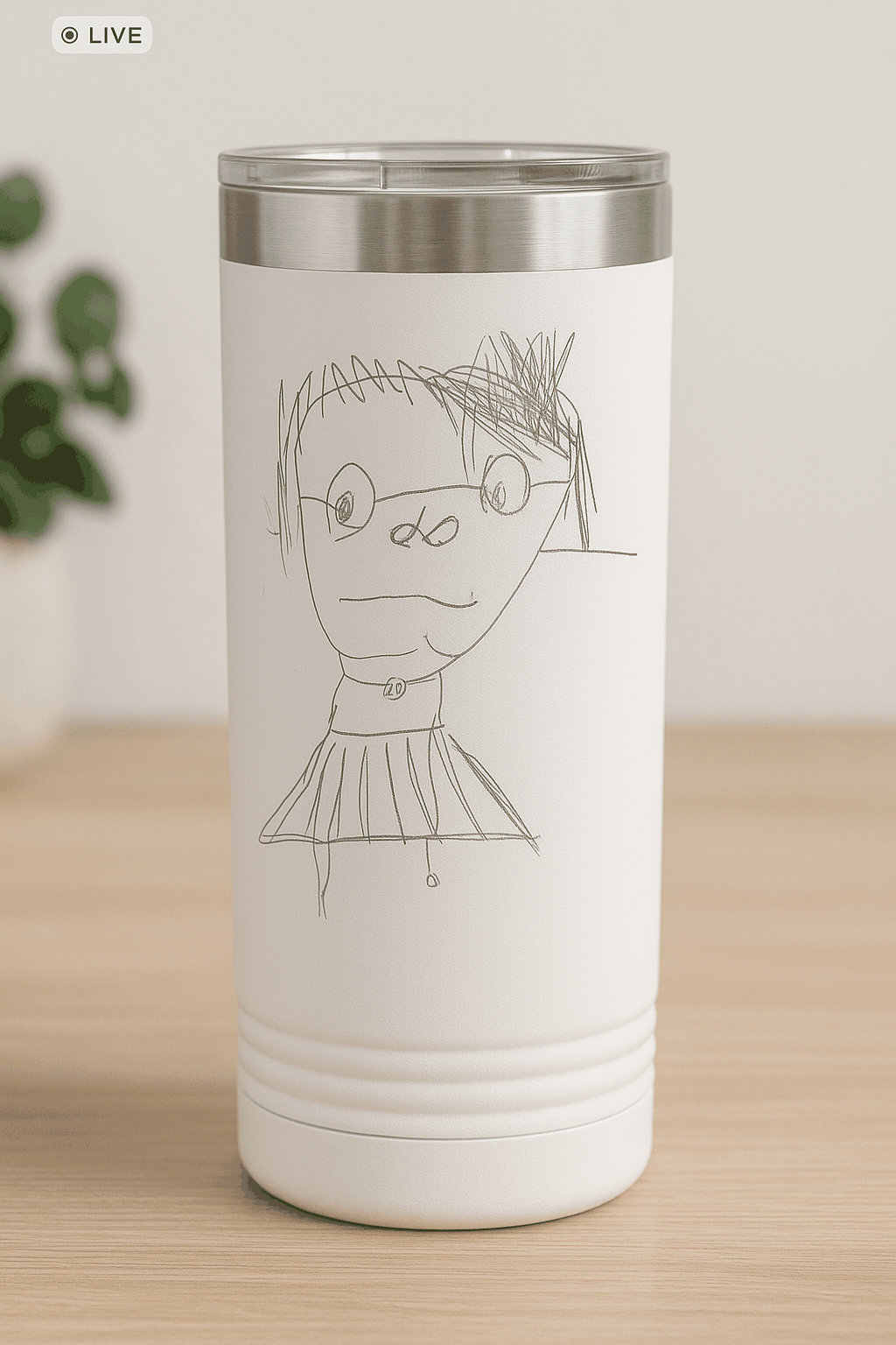 Personalized Tumbler | Hand Drawn Tumbler | evergreenartisan