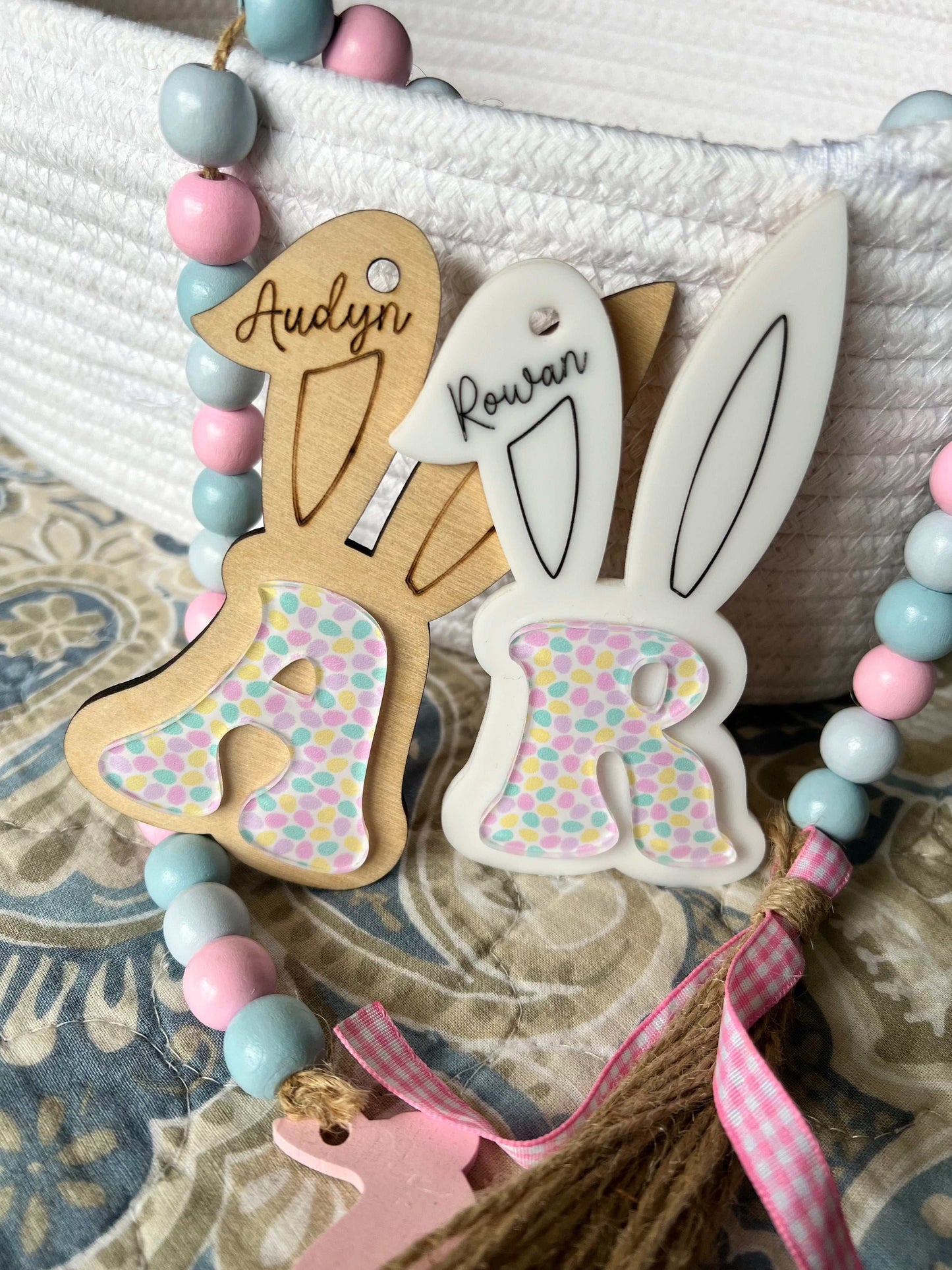 Easter Bunny Letter Tags - Evergreen Artisan