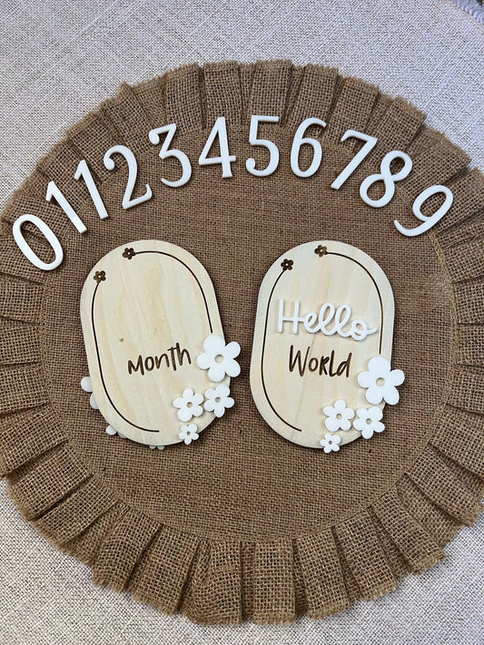 Flower Number Milestone Markers - Evergreen Artisan