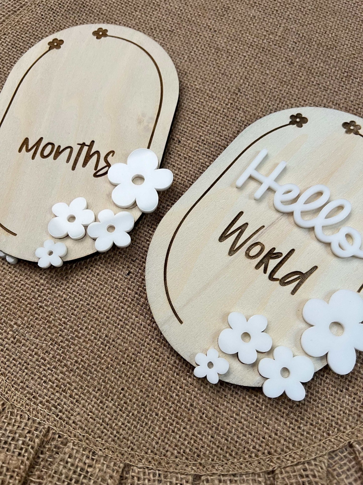 Flower Number Milestone Markers - Evergreen Artisan
