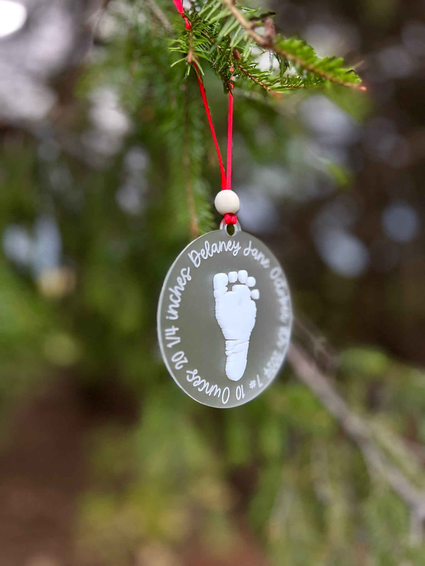 Baby Footprint Ornament