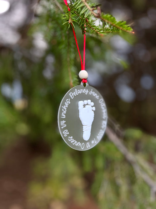 Baby Footprint Ornament