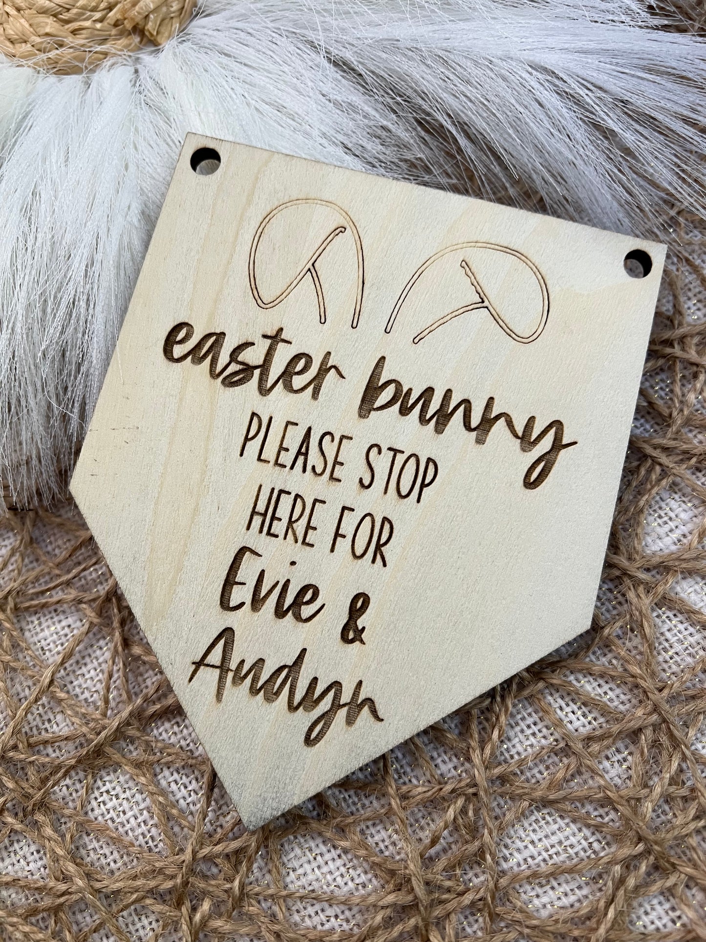 Easter Bunny Stop Here Sign