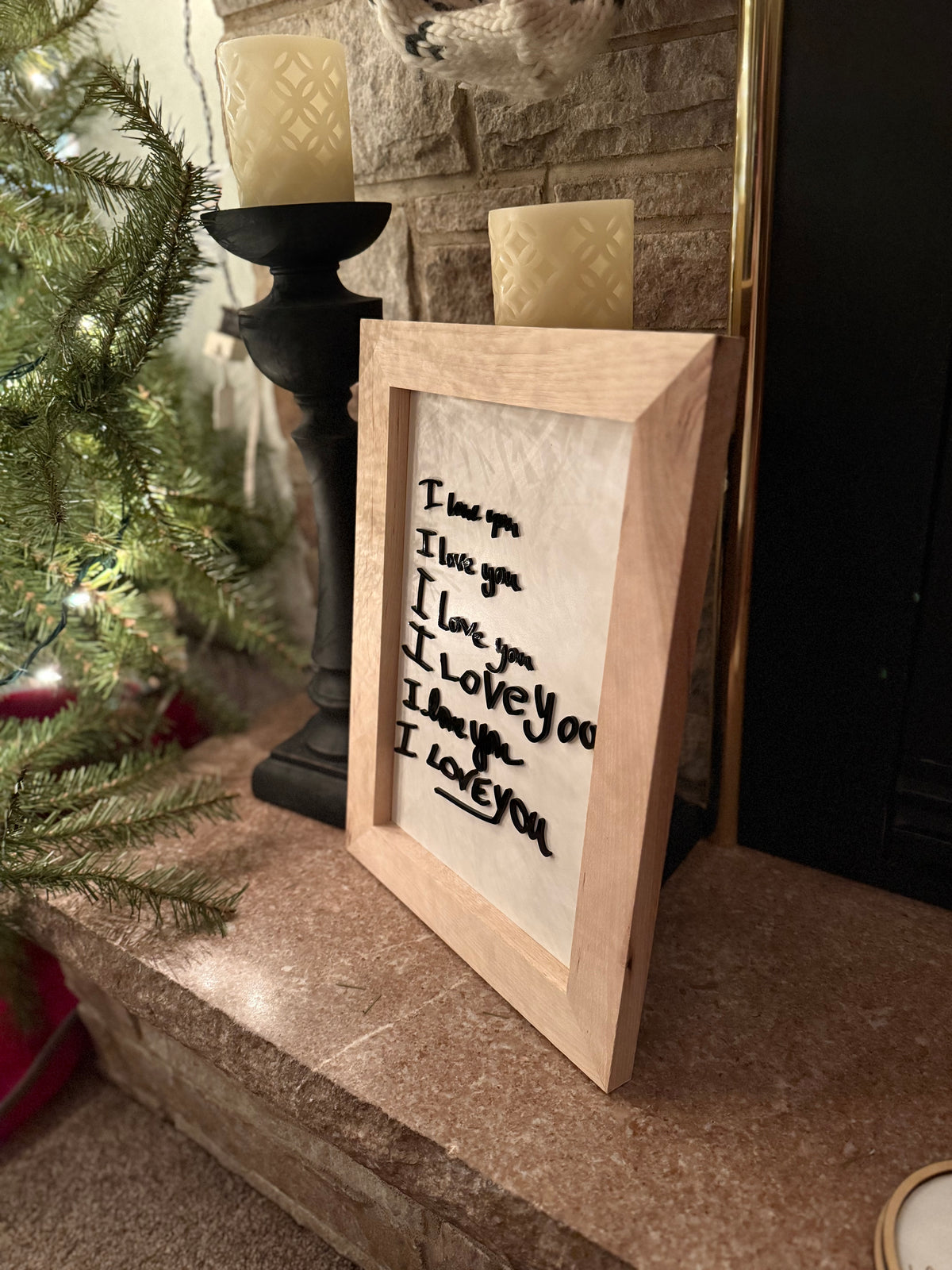 Handwritten Photo Frame Handwritten Sign Frame | Custom Lettering Frame | evergreenartisan ...