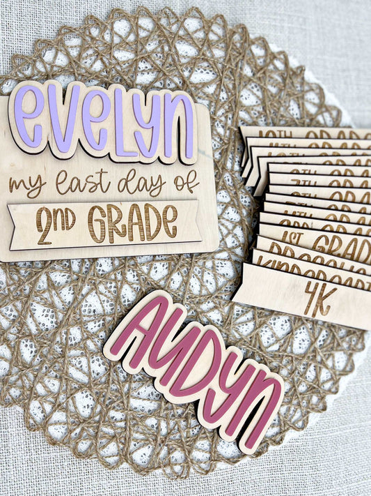 First and Last Day of School Sign for Memorable Photos - Perfect Back to School Sign - Evergreen Artisan