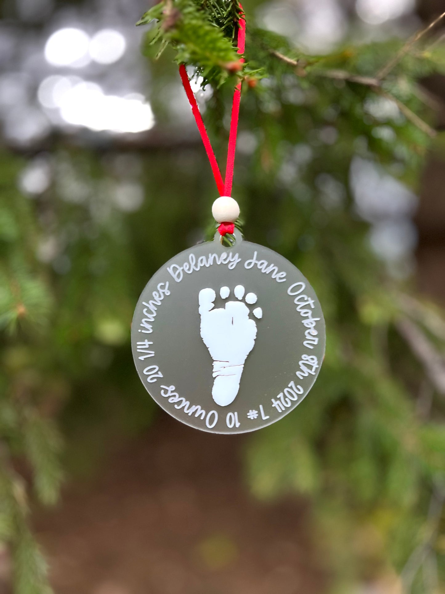 Baby Footprint Ornament