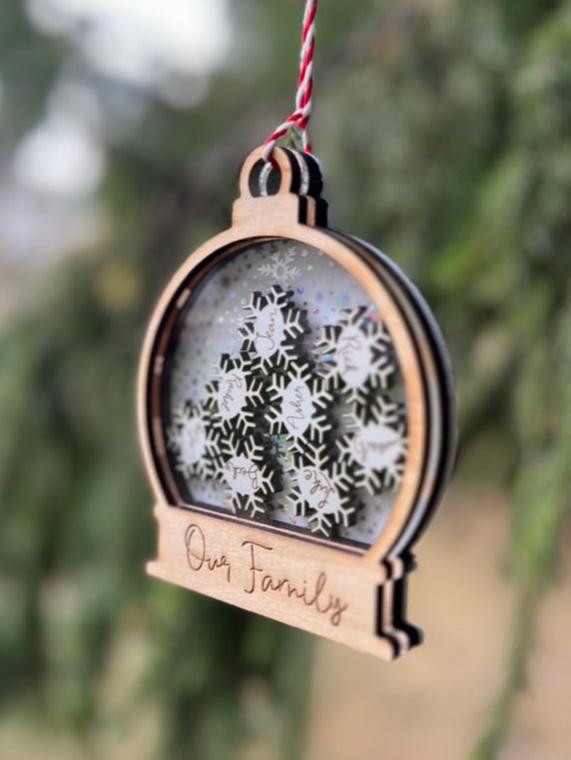 Snowflake Shaker Custom Ornament