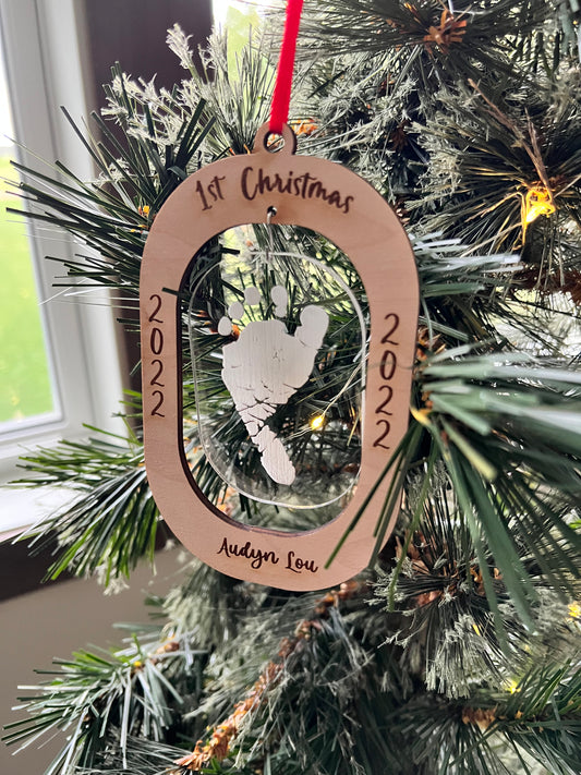 Baby Footprint Ornament