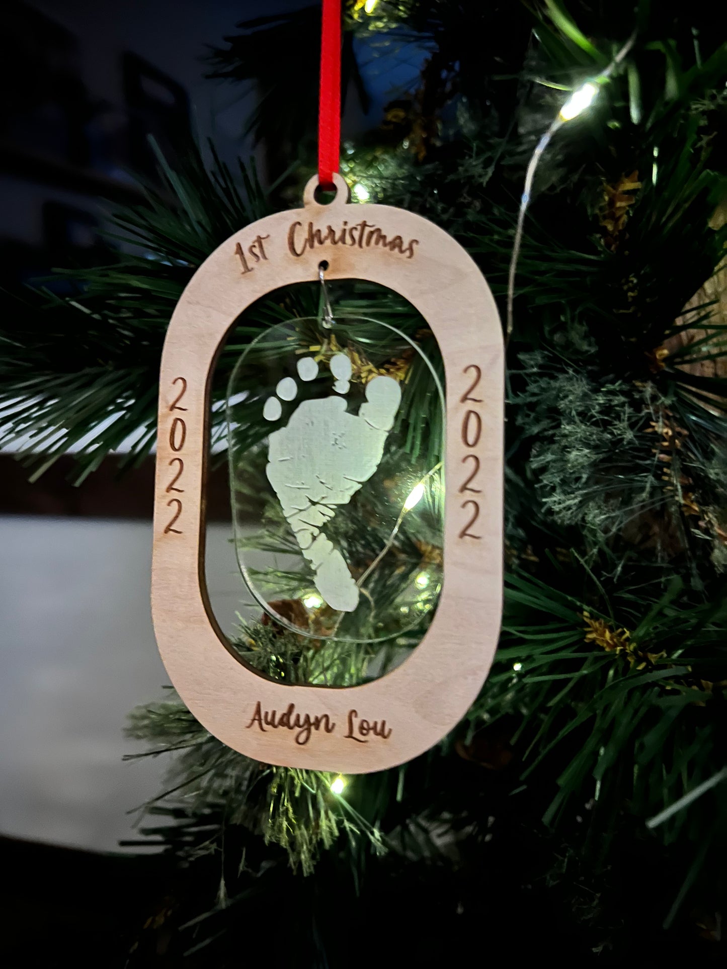 Baby Footprint Ornament